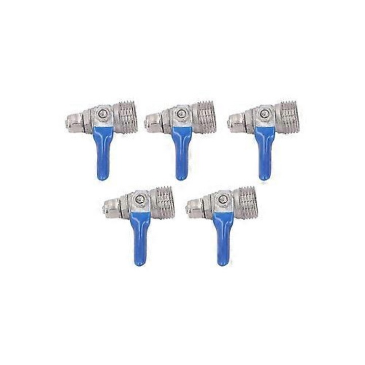 Set 5 robineti bila zinc 4/5x1/4in compact rapid deschidere