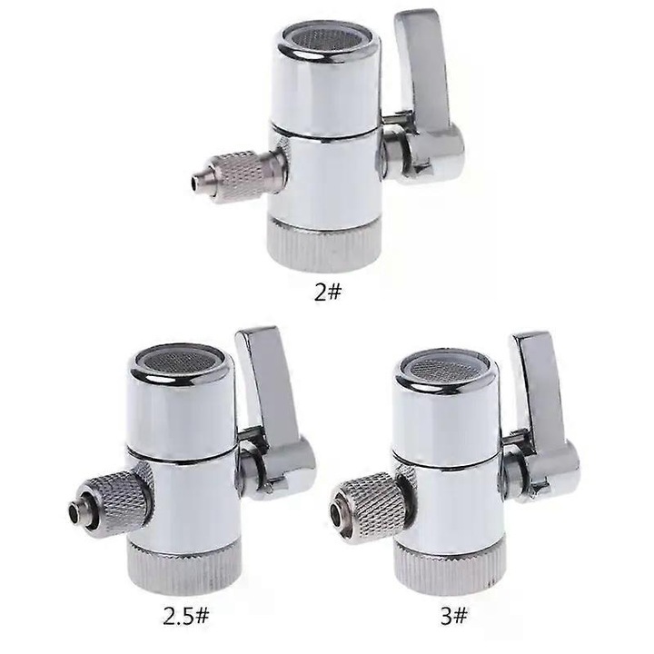 Supapa comutare apa robinet filtru, alama, M22, argintiu, 6x5cm
