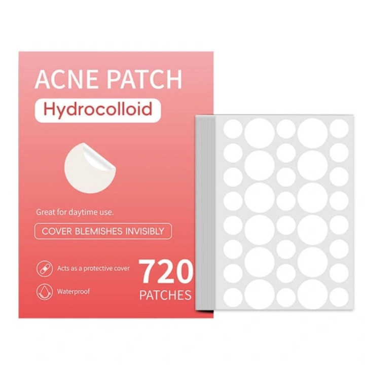 Plasturi pentru acnee / plasturi hidrocoloizi, Acne Patch, forme rotunde si stea, invizibile, transparent, 720 buc