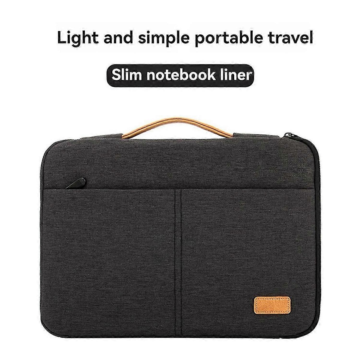 Husa laptop 15.6 inch, negru, poliester, slim, usoara, rezistenta la apa