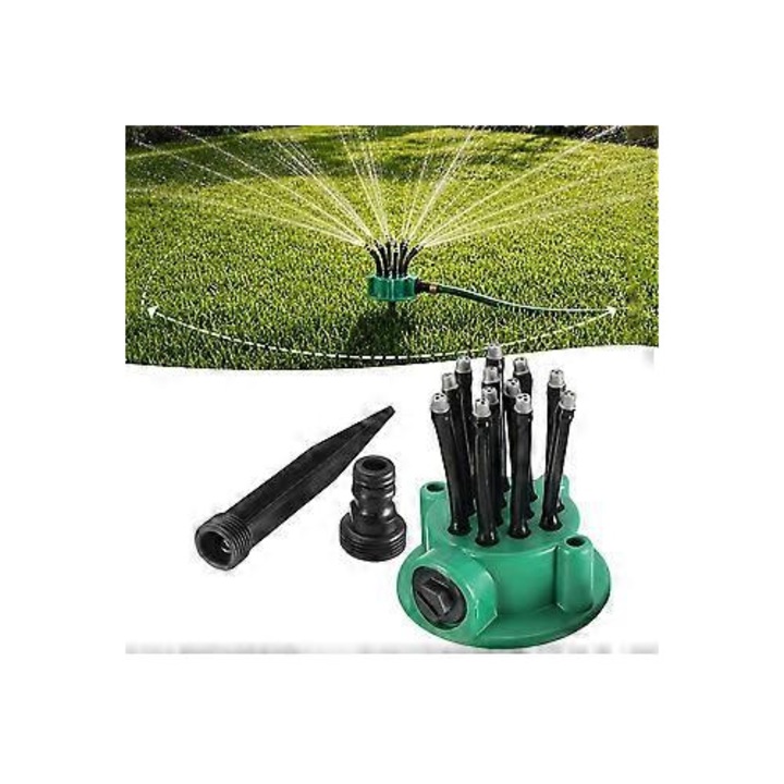 Aspersor rotativ 360°, plastic, reglabil, 1/2/3 buc, multicolor, dimensiuni variabile
