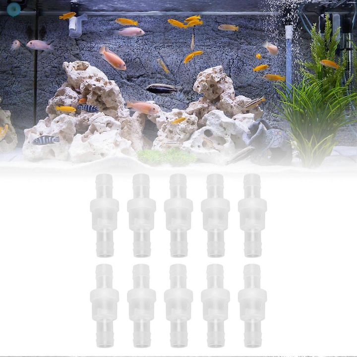 Set 10 supape sens unic 12mm translucide cu arc pentru lichide