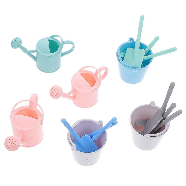 Set joaca gradinarit mini, 3 piese, plastic, multicolor, 8x5x3.5cm