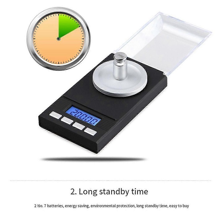 Cantar electronic bijuterii 20g0.001g portabil alb