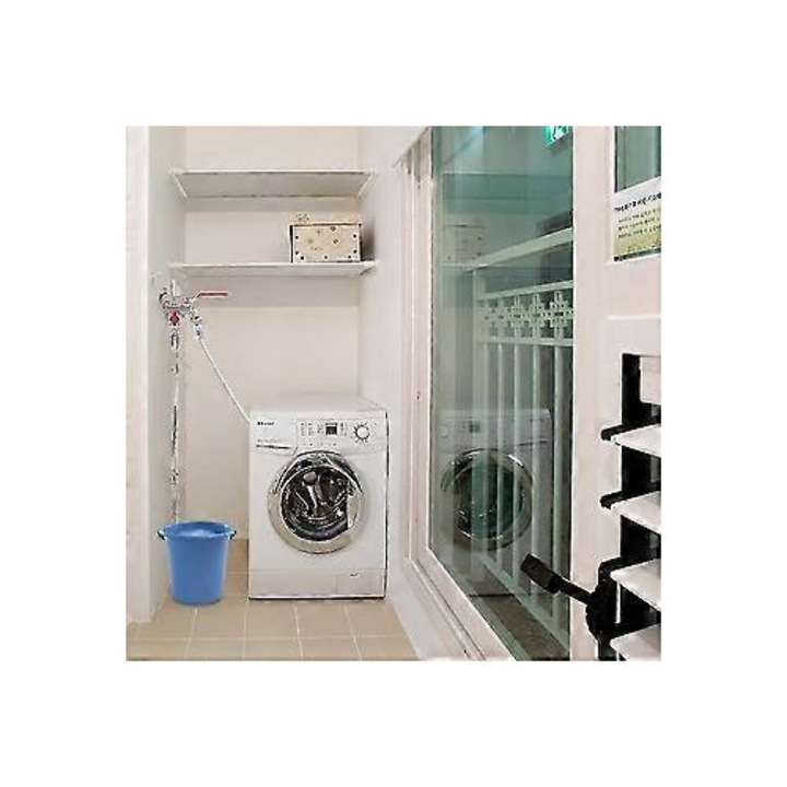 Robinet dublu gradina, alama, detasabil, negru, 17.6x11.4x4.6cm