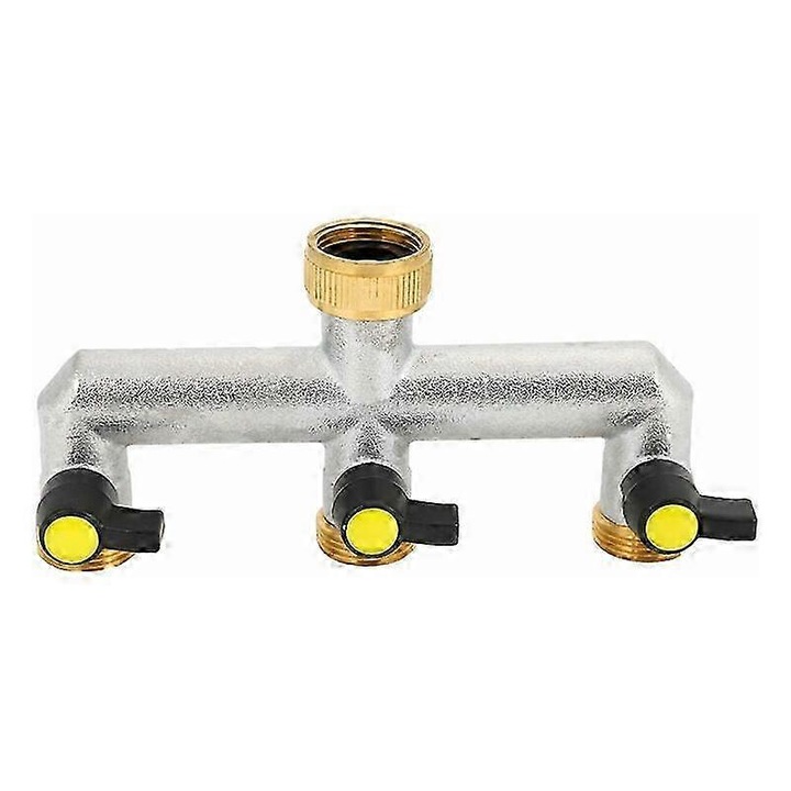 Distribuitor robinet gradina 3 cai, alama, robuste, 3/4 inch