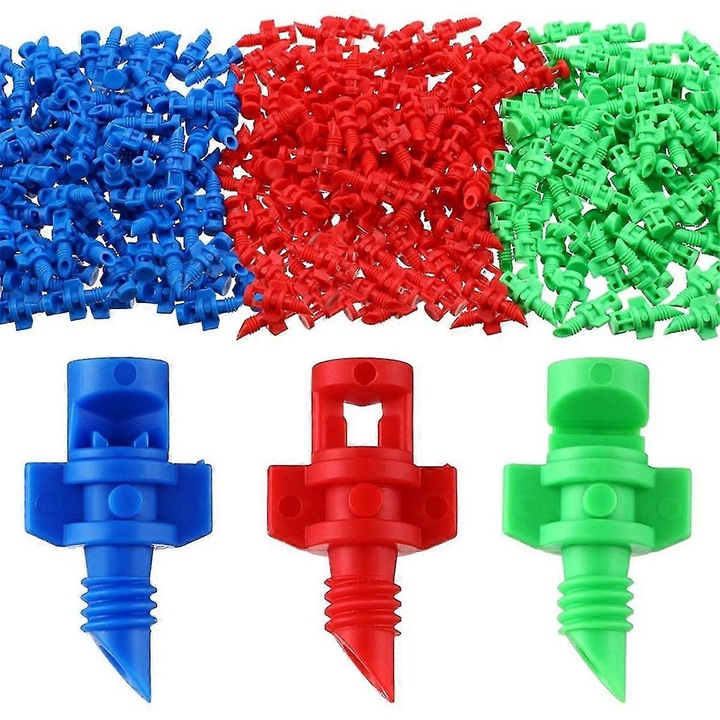 Set 300 duze irigare mini, 90/180/360 grade, plastic, multicolor