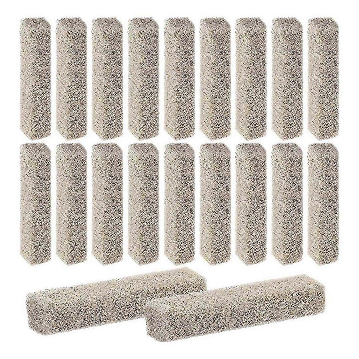 Set 20 bureti filtru acvariu, reducator amoniac, 9.5x1.78x1.78 cm, spuma