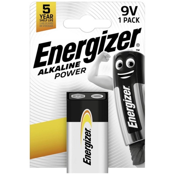 Energizer alkaline power tartós elem, 6lr61, 9v, alkáli, 1db/csomag