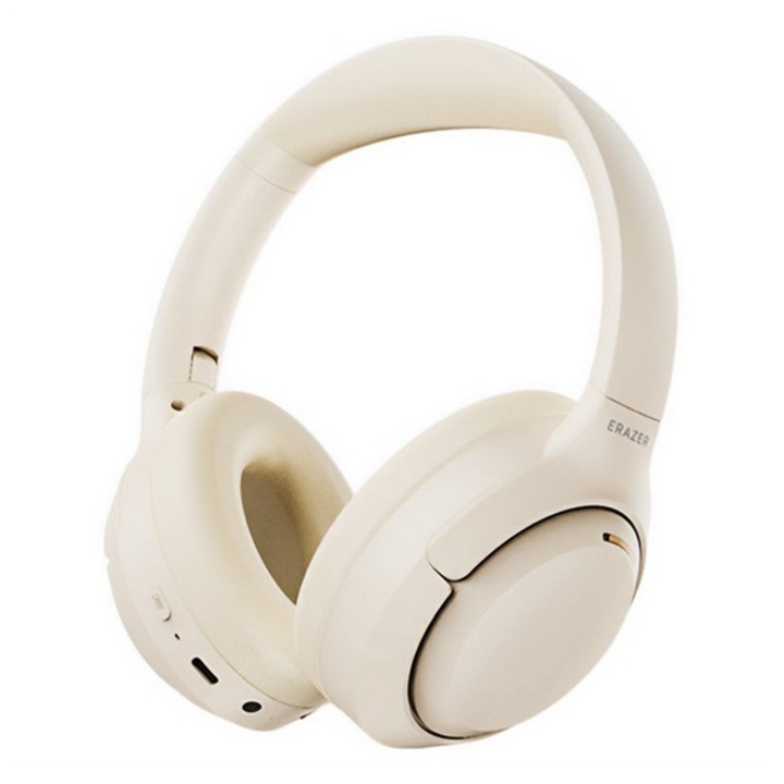 Lenovo erazer l7 pro bluetooth fejhallgató sztereo, v5.4, mikrofon, aktív zajszűrő, 3.5mm jack aljzat, bézs