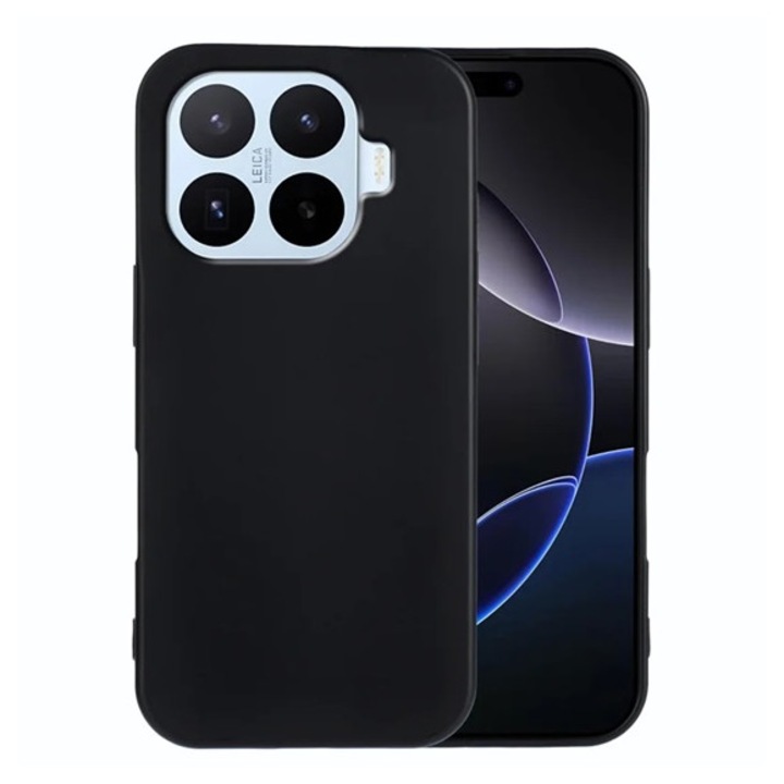 Gigapack szilikon mobiltelefon tok, matt, fekete, kompatibilis: 17T Pro