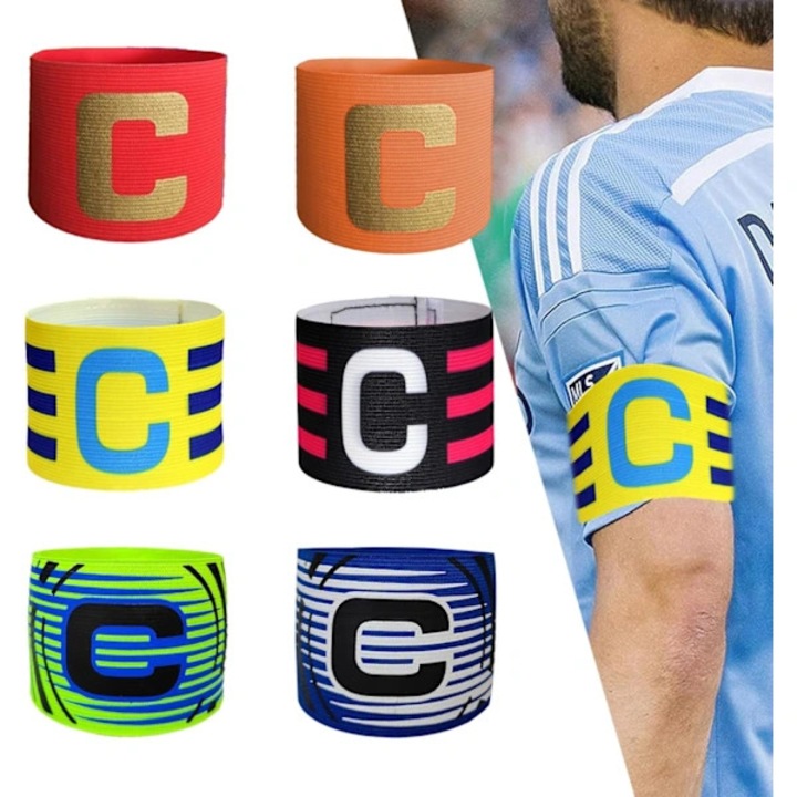 Set 6 bratari capitan multicolor elastic 31x6.5cm