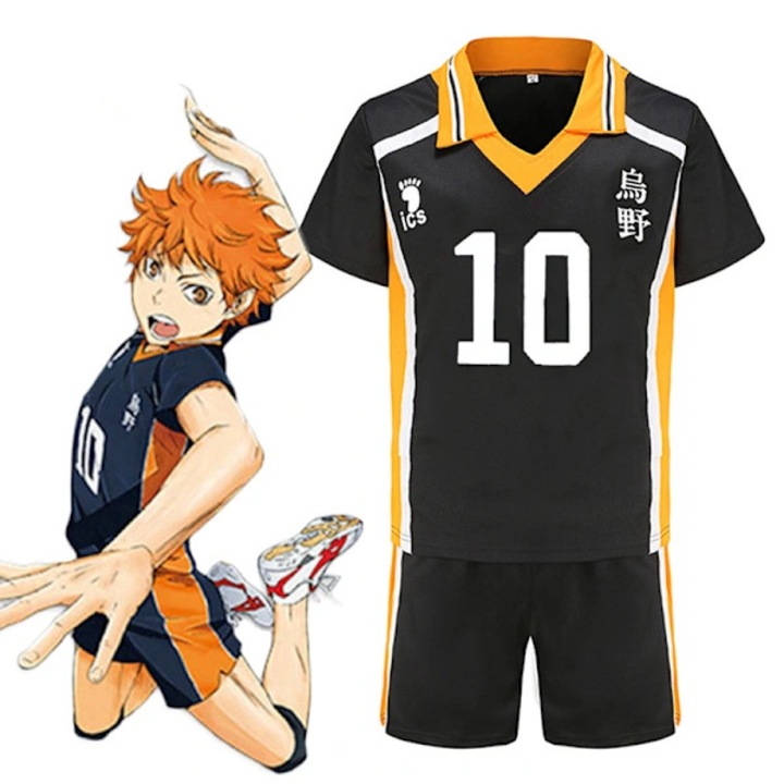 Costum cosplay Haikyuu Karasuno, set top si pantaloni, multicolor, S-XXL