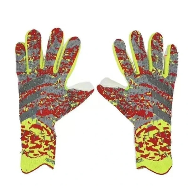 Manusi portar fotbal, protectie deget, verde-negru, marime 7