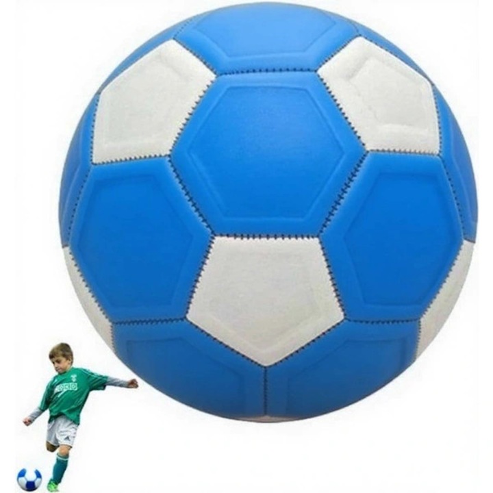 Kék-fehér focilabda 20cm kültéri játékhoz gyerekeknek