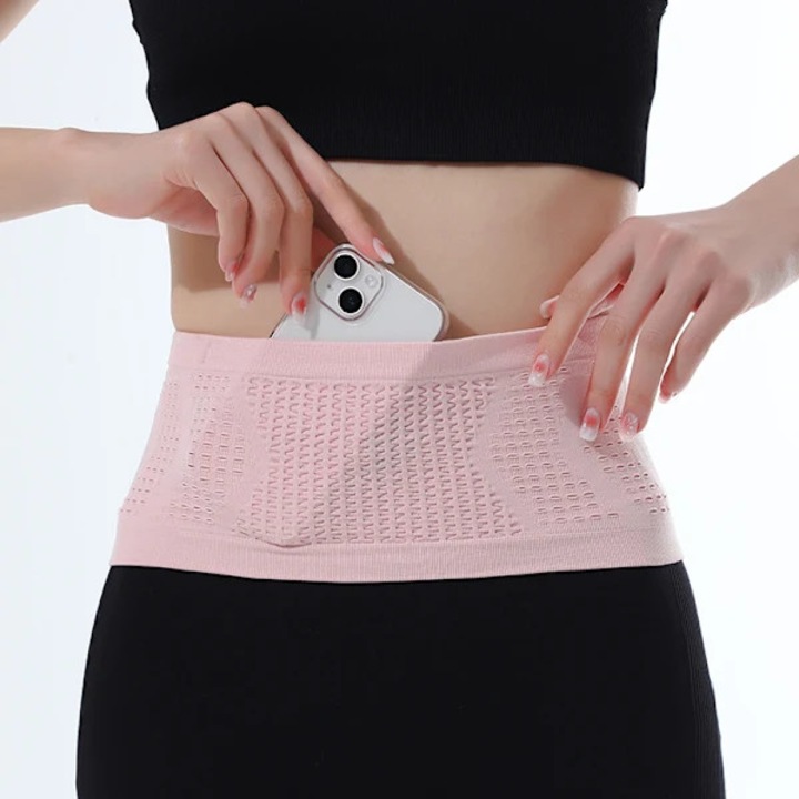 Borseta sport neagra, curea de talie, dimensiuni medii