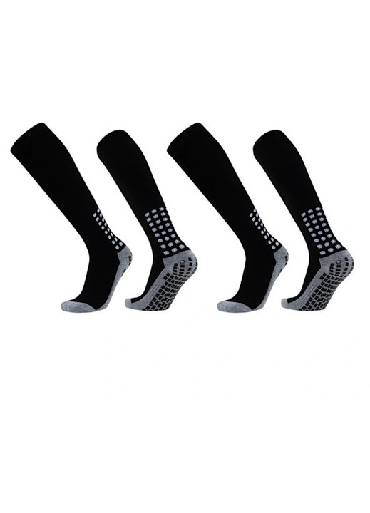 Sosete sport copii, 2 perechi, negre, elastice, antiderapante