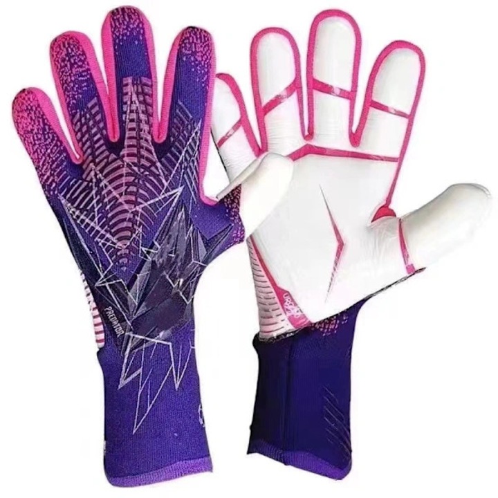 Manusi portar fotbal, elasticitate, protectie deget, mov, marimea 6