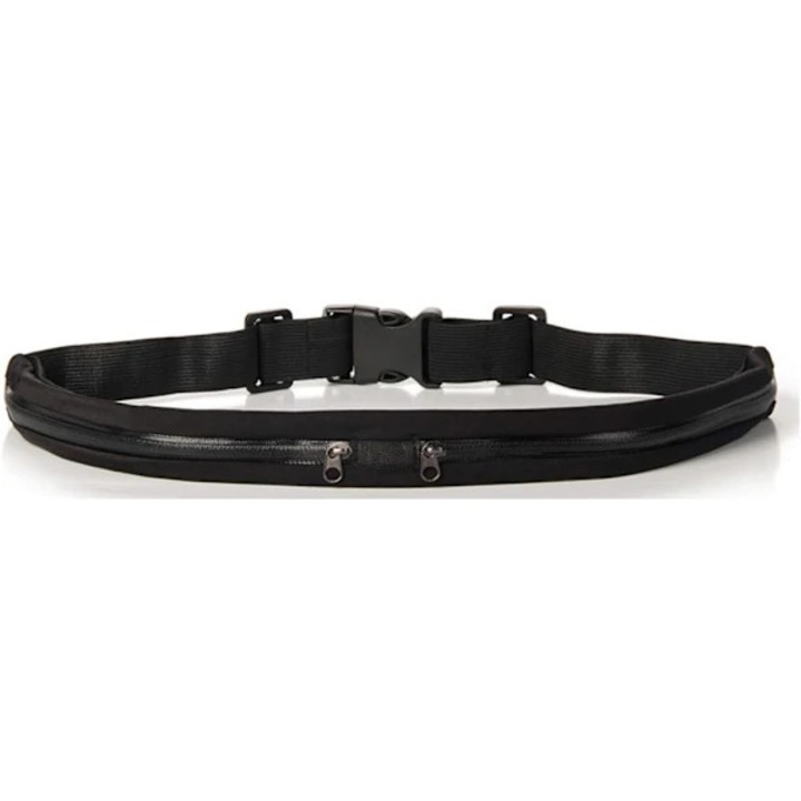 Sport övtáska, derékra rögzíthető, dupla zsebek, fekete, 6.5 inch