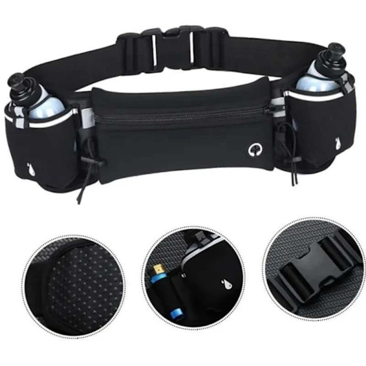 Borseta sport cu sticle, negru