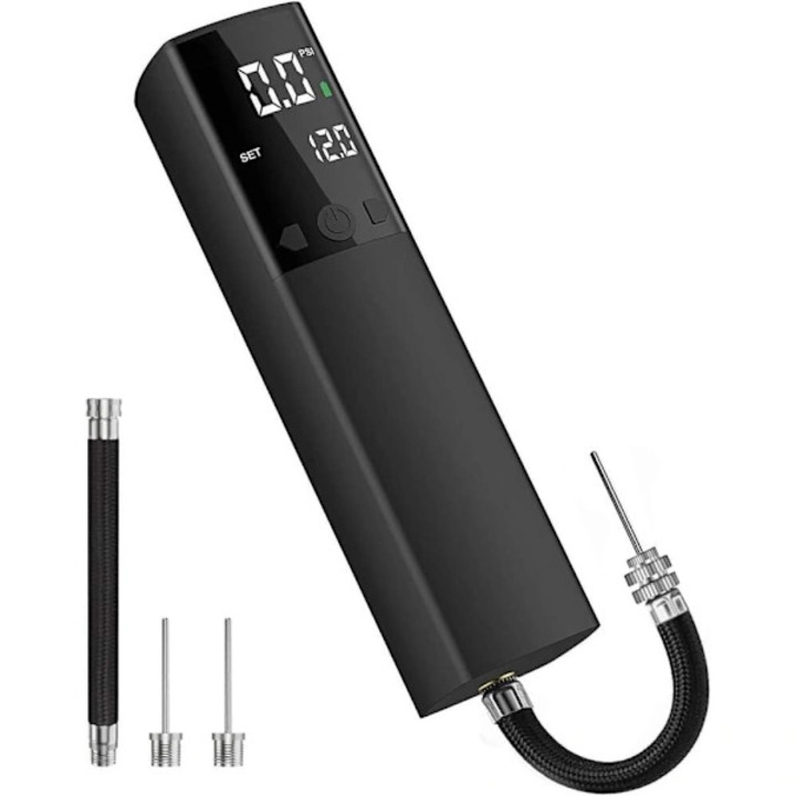 Електрическа помпа за топки, компактна, черна, 2000mAh, 10xcm