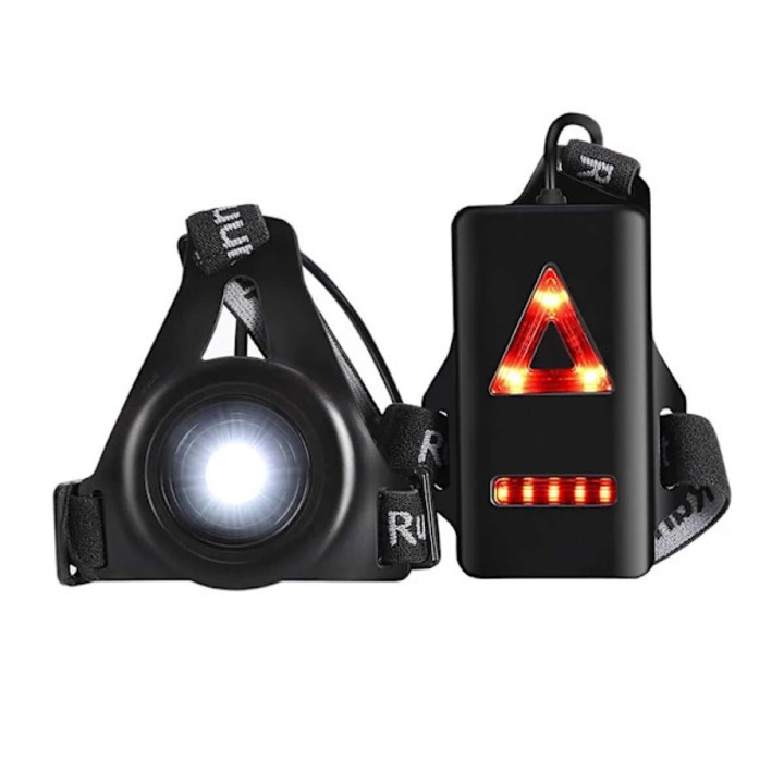 Lanterna USB reincarcabila pentru exterior, camping, bicicleta, negru, compacta