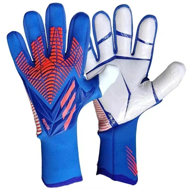 Manusi portar fotbal, elasticitate, protectie deget, albastru, marimea 9