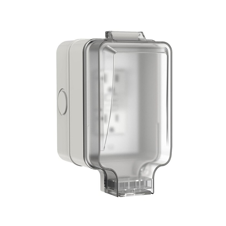 Priza exterioara dubla, etansa IP66, blocabila, 20A, gri, 110-250V