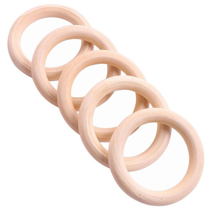 5 db fa gyűrű ékszerhez 25x6mm barna 25mm