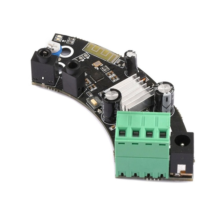 Kettős audio erősítő 2x40W, sztereó, fekete, 9-24V, 15x10x5cm