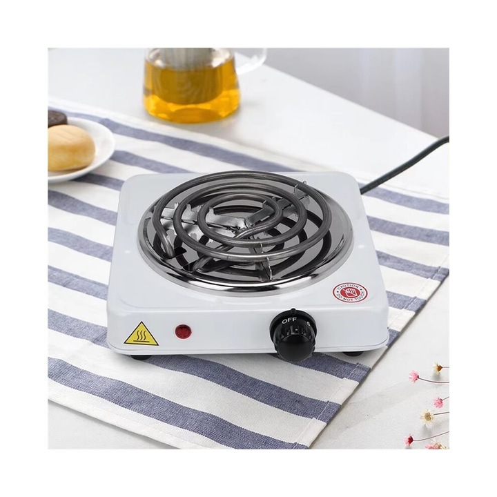 Plita electrica portabila 1000W alba 220V