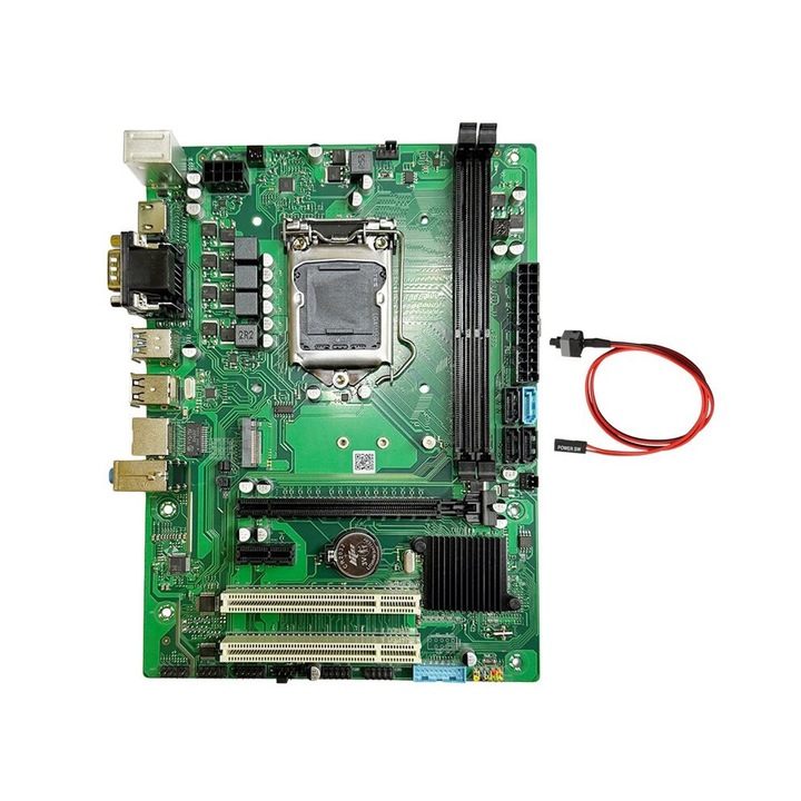 Индустриална дънна платка LGA1155, 2x DDR3 16GB, M.2 NVMe, зелена