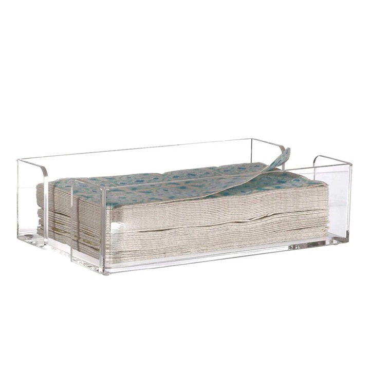 Dispenser servetele acrilic transparent design acces usor