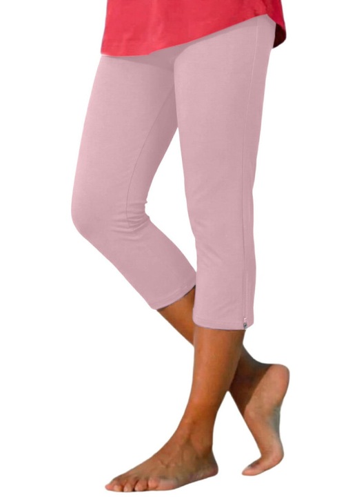 Colanti Capri Femei, Design cu Fermoar, Confortabili, Roz, Fabric elastic
