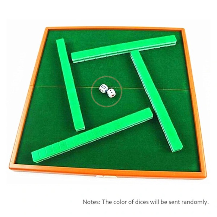 Set Mahjong portabil cu masa pliabila multicolor 32x32cm 144 piese