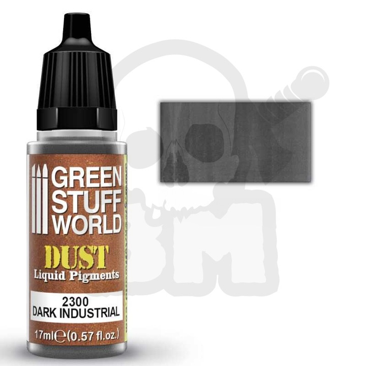 Pigment lichid Green Stuff World praf industrial inchis 17ml
