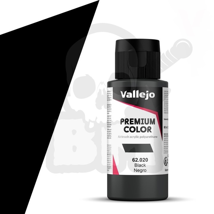 Vallejo Premium akril festék airbrush-hoz 60ml fekete