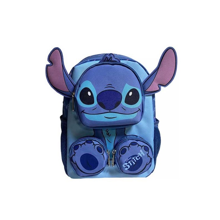 Ghiozdan Disney Stitch Must Team, 2 buzunare, 24x10x33cm, albastru, 8L