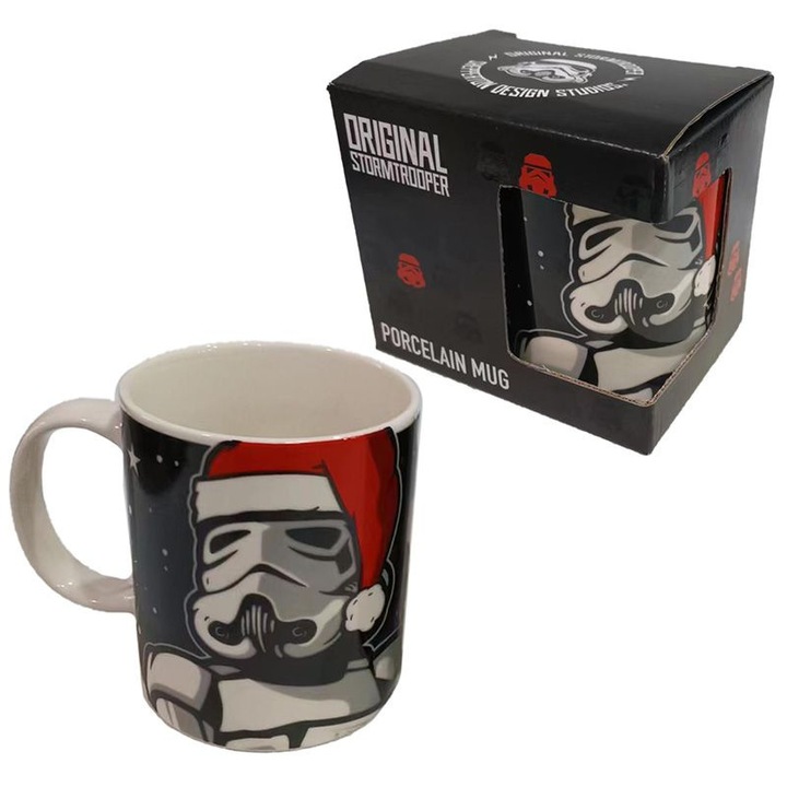 Puckator Stormtrooper bögre, porcelán, fehér, 9x12x8.5cm, 300ml