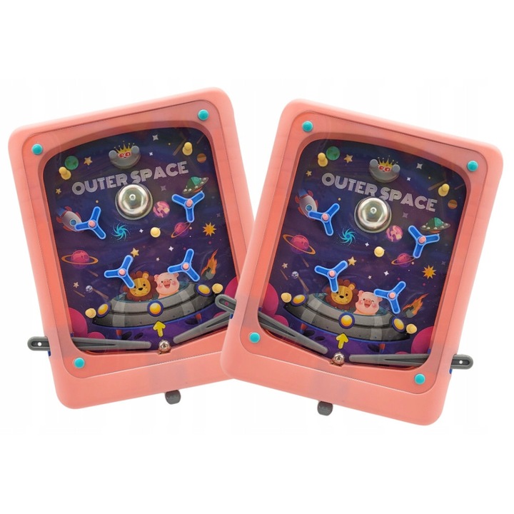 Megadidi Flipper Mini Pinball ügyességi játék, rózsaszín, 23x22x3cm