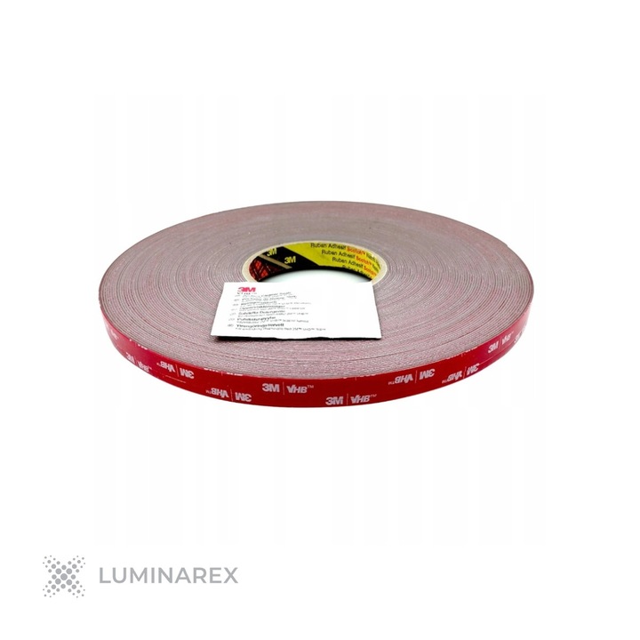 Banda dublu adeziva 3M VHB 19mmx33m, acrilica, rezistenta termic, cu servetel de curatare