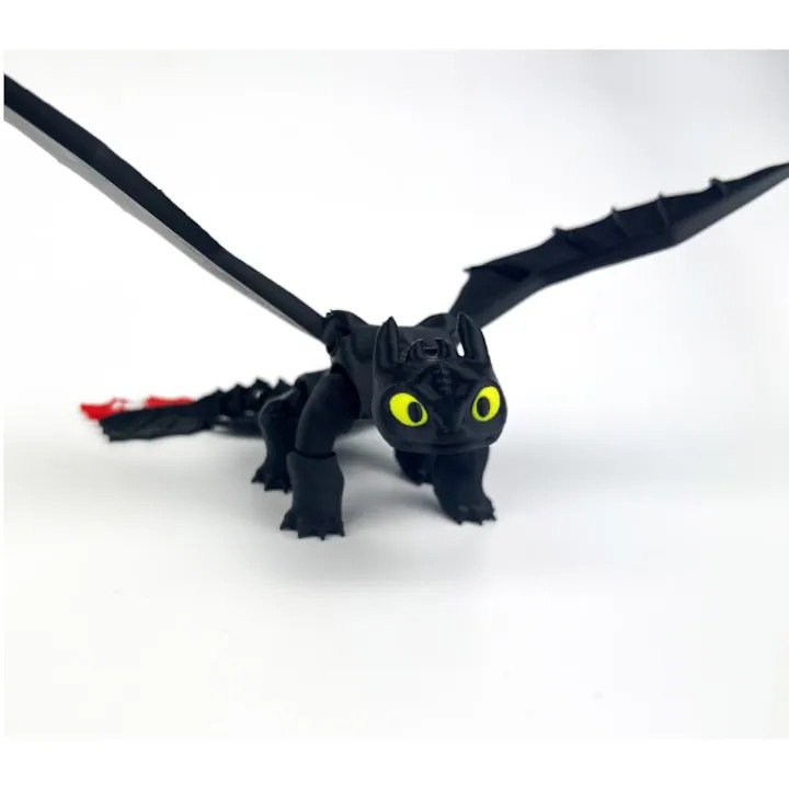 A Sárkány klán „Yasha Wuyazi” éjszakai karakterének 3D modellje, kreatív játékfigura, animáció, fekete, rugalmas, 22 cm