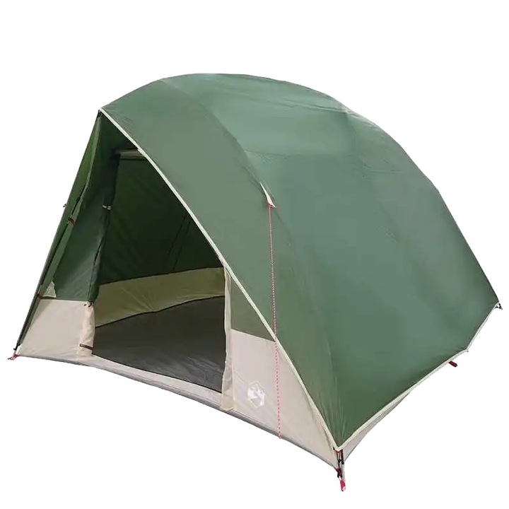 Cort trekking, 4 persoane, rezistent, verde armata, 210x210x130cm