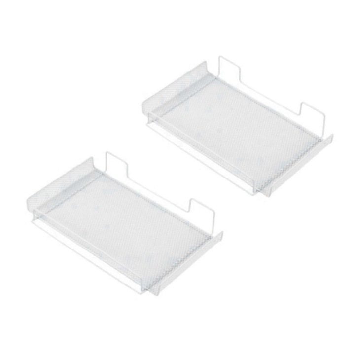 Raft depozitare multifunctional alb 2 suporturi 30x15x10cm