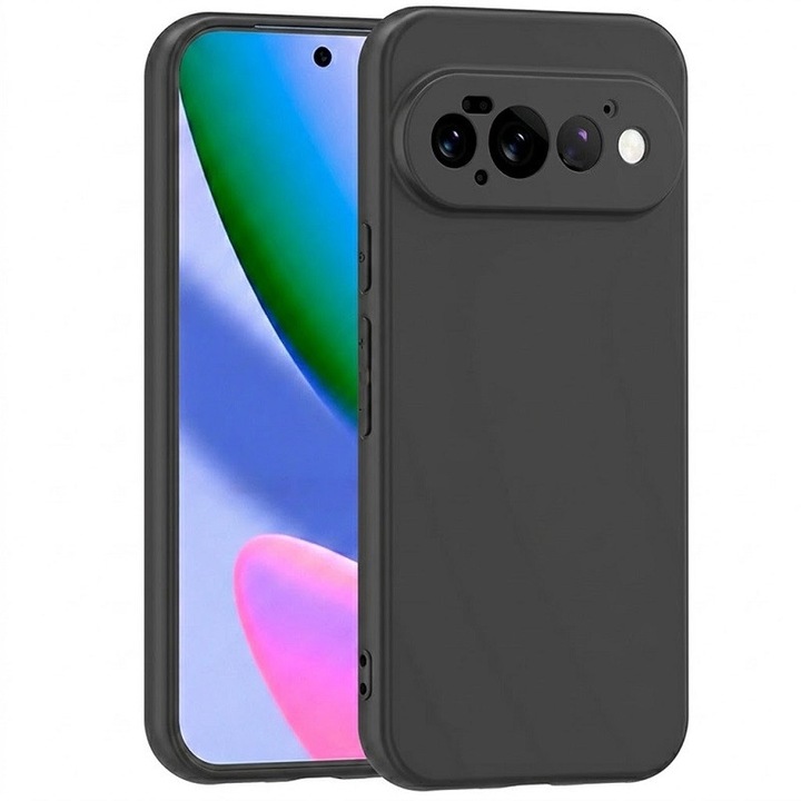 Husa pentru Google Pixel 11 PRO OEMG® Silicon case, protectie militara, interior din microfibra-negru