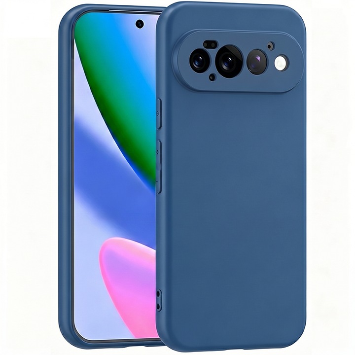 Husa pentru Google Pixel 11 PRO OEMG® Silicon case, protectie militara, interior din microfibra-albastru inchis