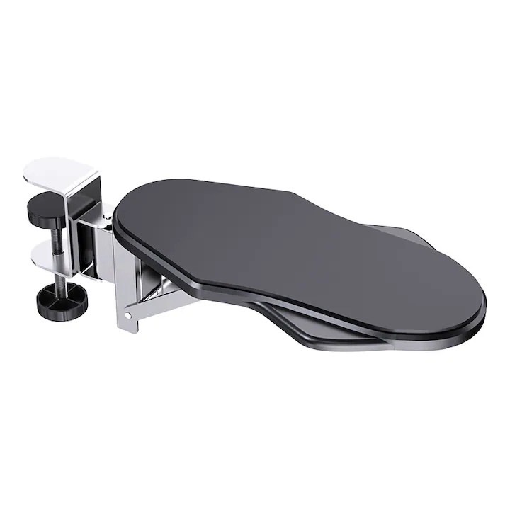 Fekete, kihúzható, összecsukható, forgatható ergonomikus kartámasz