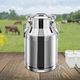 Tejgyűjtő kanna, 30 L, rozsdamentes acél, szilikon tömítéssel, ezüst