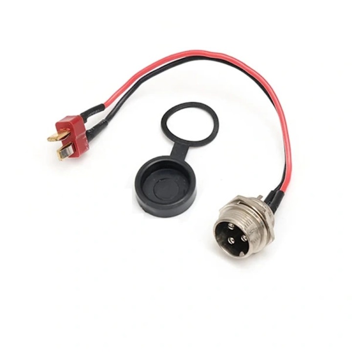 Port de incarcare T-Head (mufa de incarcare) pentru Kugoo M4 Pro, Aerlang, Sealup, din otel, cu capac de protectie, negru, 1 buc