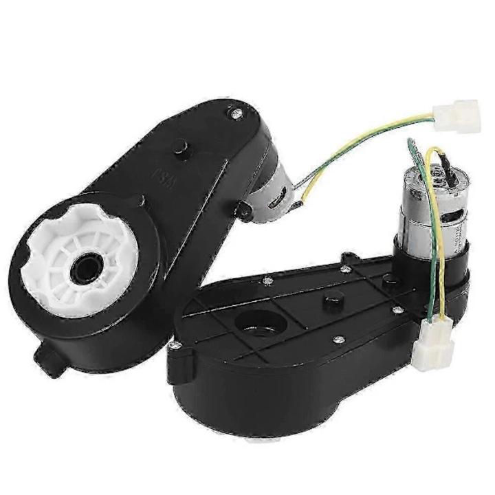 Motor 12V 550 sebességváltóval, 30000 ford./perc, 12 mm-es tengely, gyorscsatlakozó, műanyag és fém, fekete, 2 darab